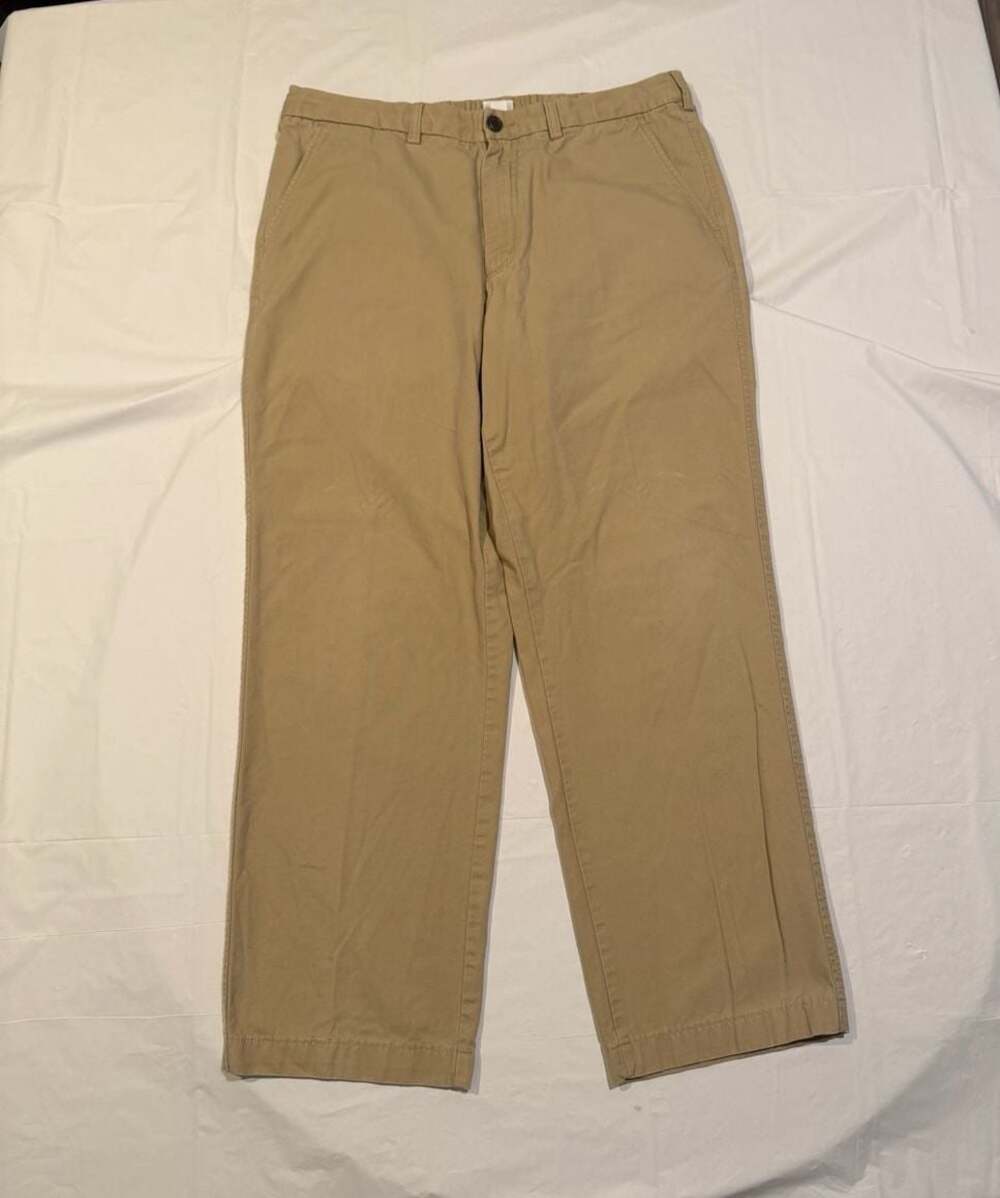 Lands' End Men's Cotton Chino Pants with Elastic Back Waist